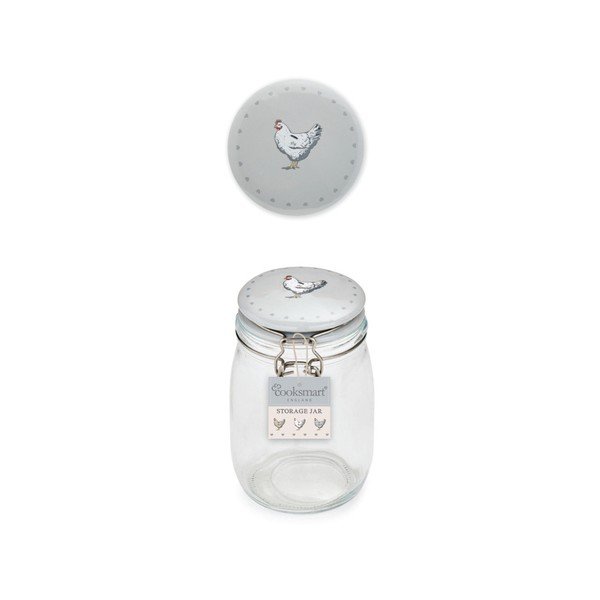 Stekleni kozarec s kamnoseškim pokrovom Cooksmart England Farmers Kitchen, 1 l-image-1