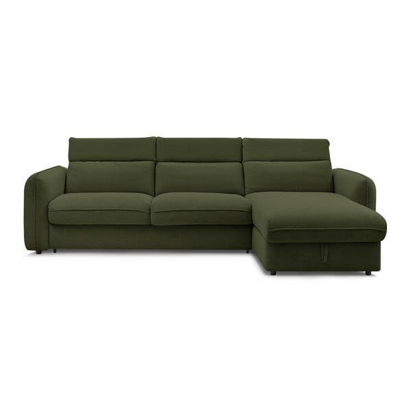 Zelena raztegljiva kotna sedežna garnitura (s kotom po izbiri) Achille – Bobochic Paris-image-1