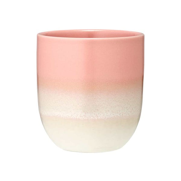 Rožnato-oranžna lončena skodelica 300 ml Cafe – Ladelle