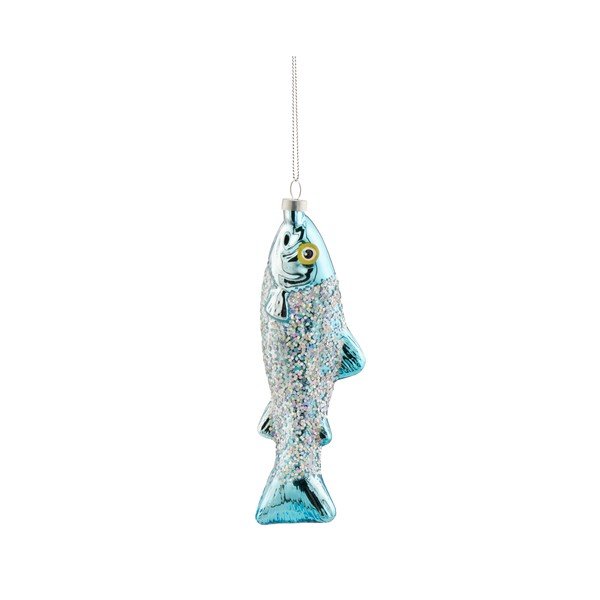 Steklen okrasek za jelko 5 cm Sardine – Sass & Belle