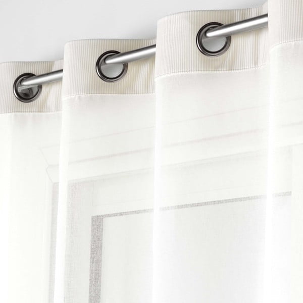 Kremno bela prosojna zavesa iz tančice 140x240 cm Casual – douceur d'intérieur-image-1