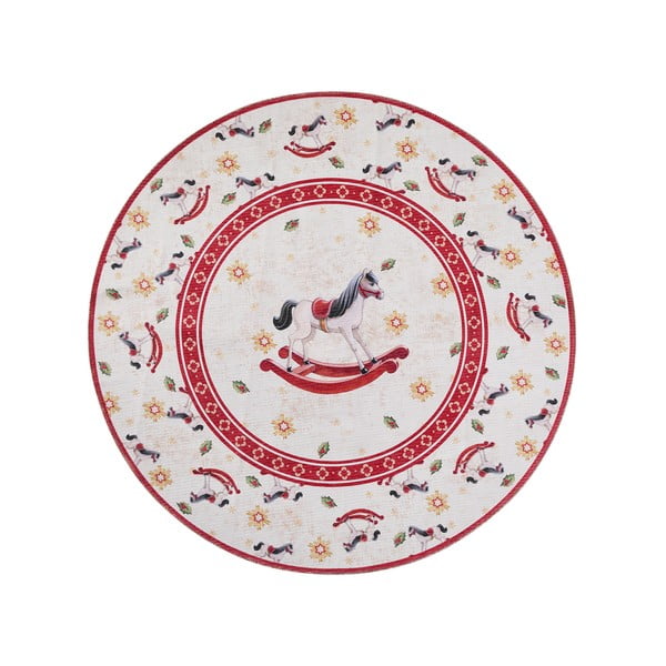 Rdeča okrogla preproga z božičnim motivom ø 160 cm Toy's Delight Rocking Horse – Villeroy&Boch