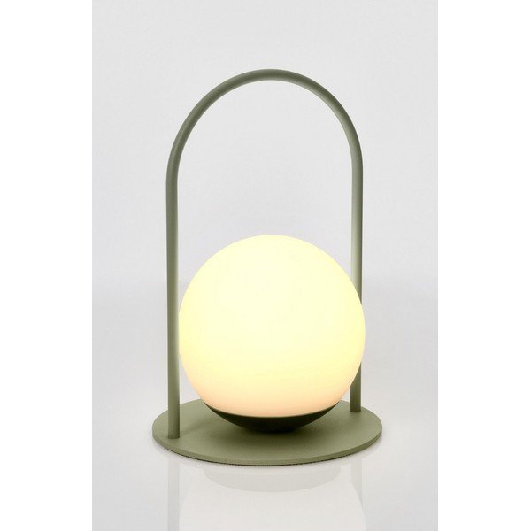 Zelena LED zatemnitvena namizna svetilka s plastičnim senčilom (višina 21 cm) Pansy – Bizzotto-image-4