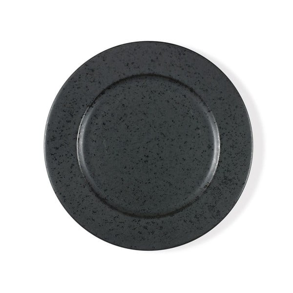 Črn lončen krožnik, ⌀ 27 cm
