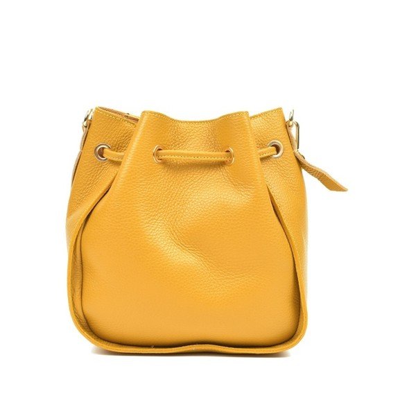 Rumena usnjena torbica Carla Ferreri Jessie-image-2