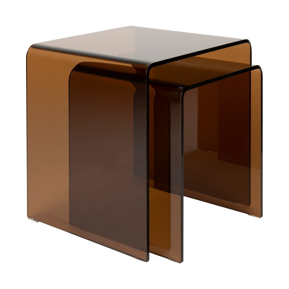 Steklene stranske mizice v kompletu 2 ks 40x45 cm Vetro
