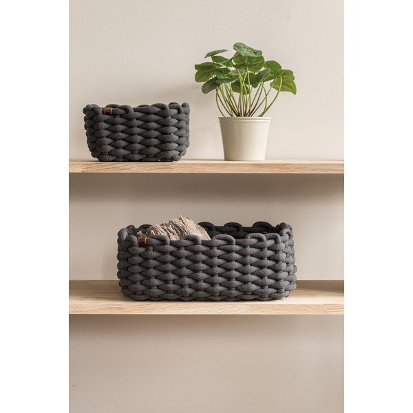 Tekstilna košara 35x25x14 cm Peach Skin M – Bigso-image-3