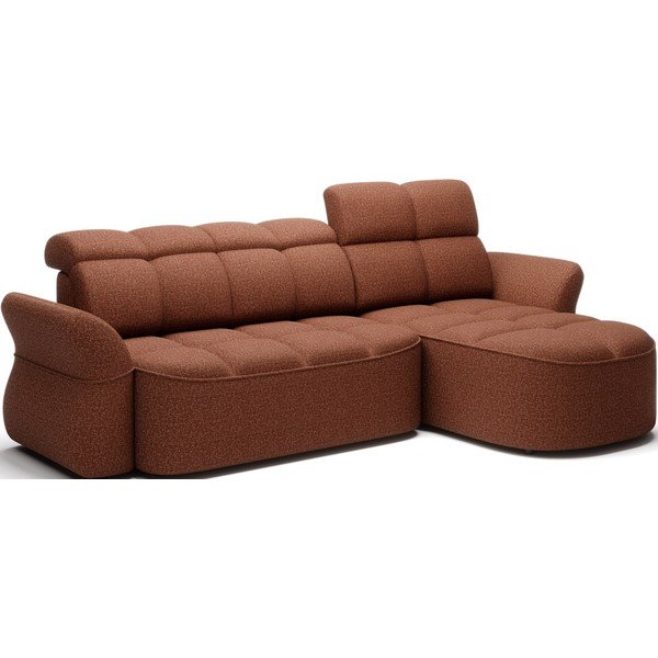 Žametna raztegljiva/s prostorom za shranjevanje kotna sedežna garnitura v barvi terakote (desni kot/z ležalnikom) Beneth – ELTAP-image-2