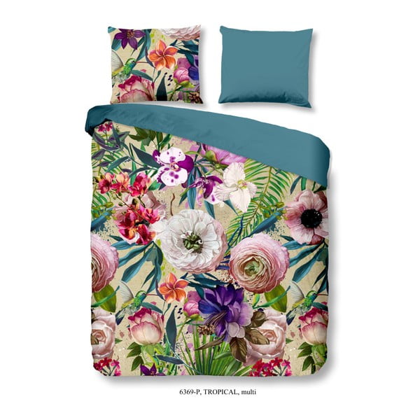 Bombažno posteljno perilo za zakonsko posteljo Dobro jutro Tropical, 200 x 200 cm