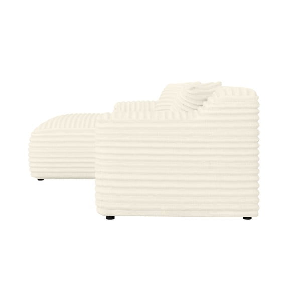 Kremno bela kotna sedežna garnitura iz rebrastega žameta (levi kot/z ležalnikom) Martin – Ropez-image-3