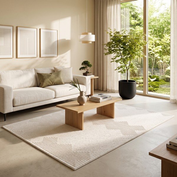 Kremno bela preproga 200x290 cm Labyrinth – ESTE-image-4