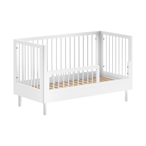 Bela otroška posteljica iz masivne bukve 70x140 cm Forrest – Vipack-image-2