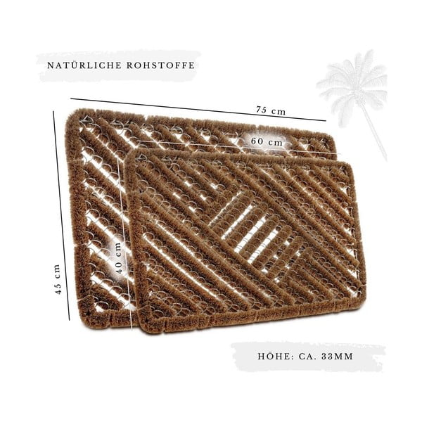 Predpražnik iz kokosovih vlaken 45x75 cm Coco Natural – Hanse Home-image-4