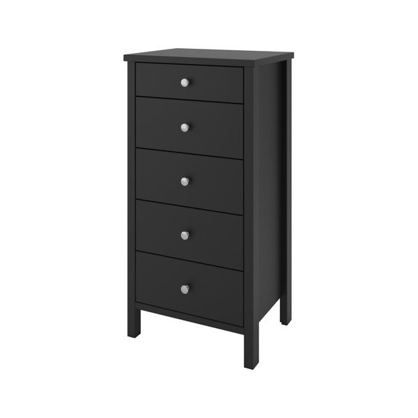 Črno-rjava komoda s 5 predali Steens Tromsö, višina 106 cm-image-2