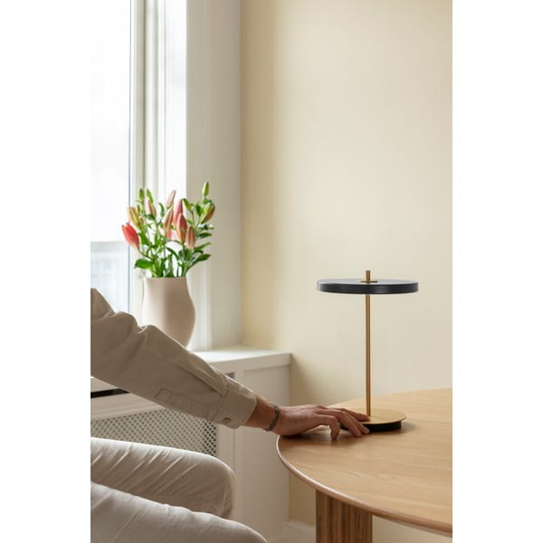 Antracitno siva LED zatemnitvena namizna svetilka s kovinskim senčnikom (višina 31 cm) Asteria Move – UMAGE-image-4