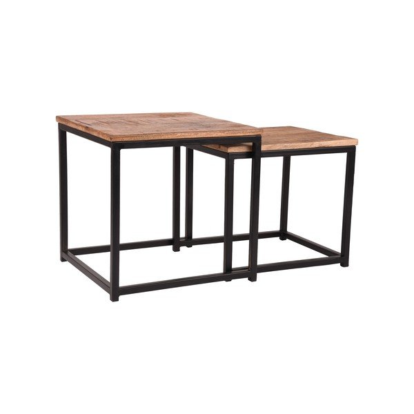 Komplet 2 stranskih mizic iz mangovega lesa LABEL51 Twain, širina 45 cm in 39 cm-image-4