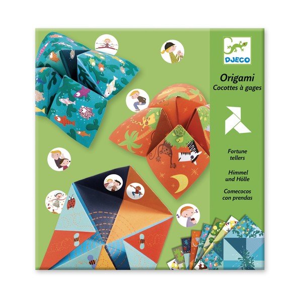 Komplet 8 papirjev za origami z nalepkami Djeco Fortune-image-4