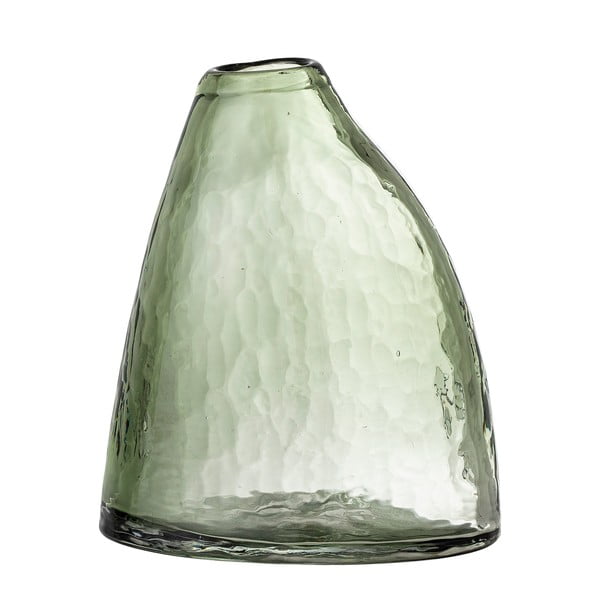 Vaza iz zelenega stekla Bloomingville Ini, višina 19 cm