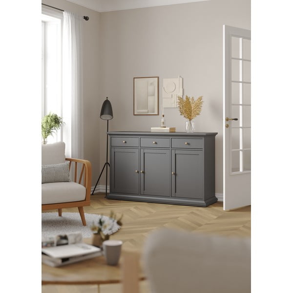 Siva nizka komoda 144x92 cm Paris – Tvilum-image-1