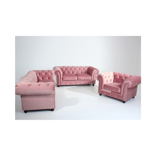 Roza kavč Max Winzer Orleans Velvet, 216 cm-image-2