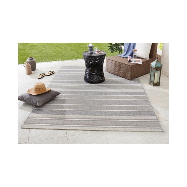 Siva zunanja preproga NORTHRUGS Strap, 200 x 290 cm-image-2