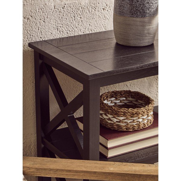 Črn regal iz masivnega bora 40x81x81 cm Heritage – Premier Housewares-image-2
