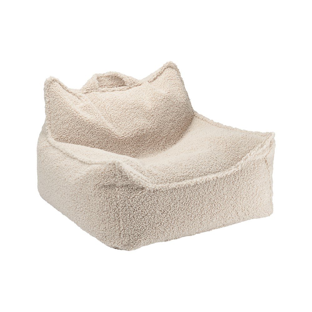 Rjava otroška vreča za iz tkanine bouclé Chair