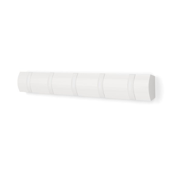 Mat bel stenski obešalnik iz masivnega bora 51 cm Flip – Umbra