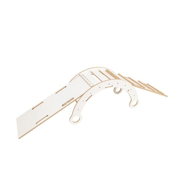 Bela gugalnica iz masivnega bora 39x75x38 cm Montessori – Meowbaby-image-2