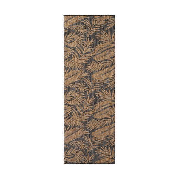 Črn/rjav zunanji in notranji tekač 80x250 cm Mira 1451 – Ayyildiz Carpets
