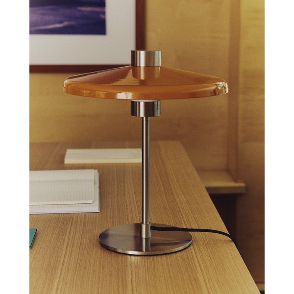 Oranžna namizna svetilka s kovinskim senčilom (višina 32,5 cm) Nuvira – Kave Home-image-2