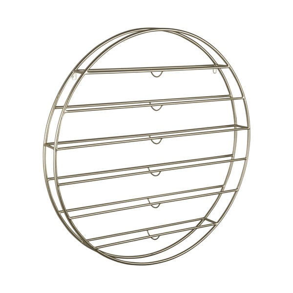 Stensko kovinsko držalo za vino v zlati barvi za 12 steklenic 80x80x9 cm Redondo – PT LIVING-image-2