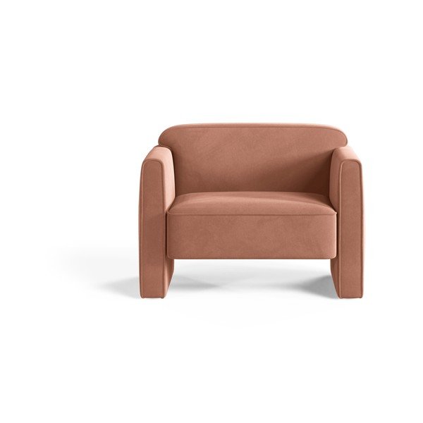 Rožnat žameten fotelj Abby – Micadoni -image-1