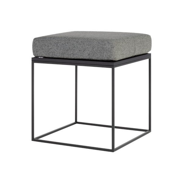 Siv oblazinjen stolček Feo – noo.ma