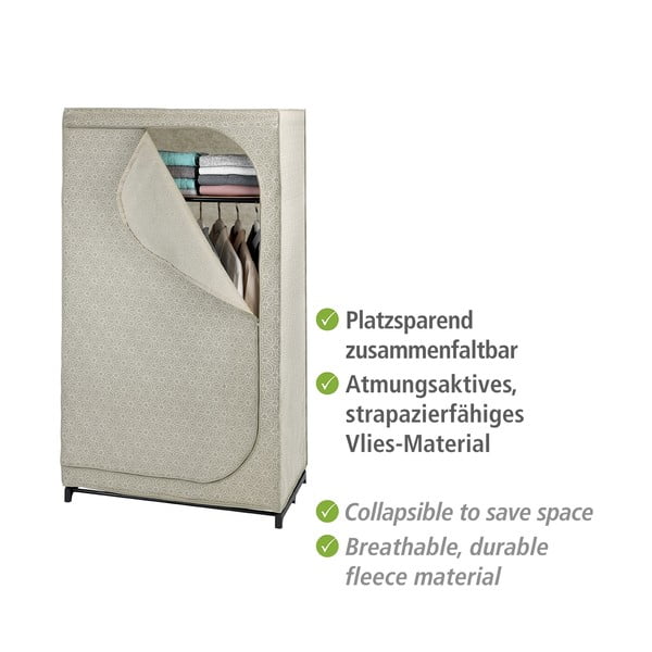 Bež tekstilna garderobna omara 90x160 cm Balance – Wenko-image-3