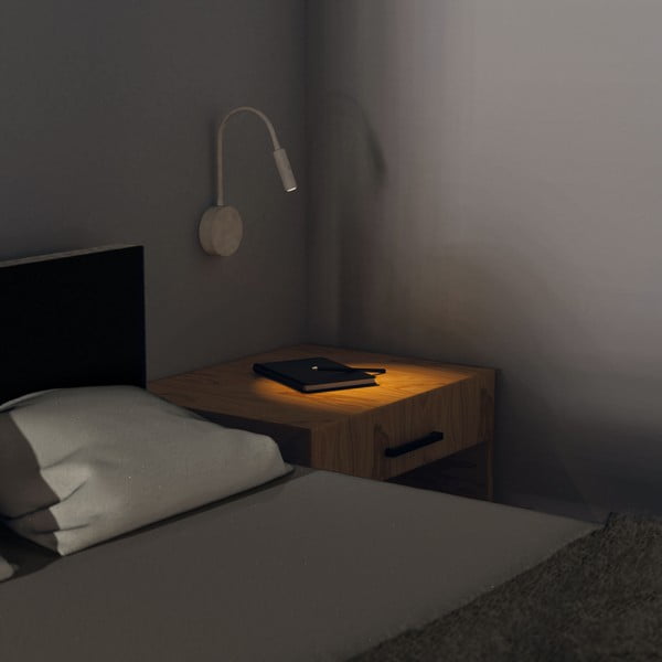 Bela stenska svetilka SULION Leo, višina 53 cm-image-1