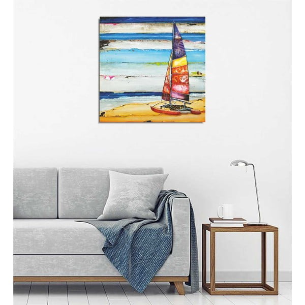 Stenska slika na platnu Boat, 45 x 45 cm-image-1