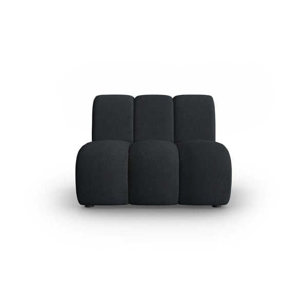 Črna modularna sedežna garnitura Lupine – Micadoni Home