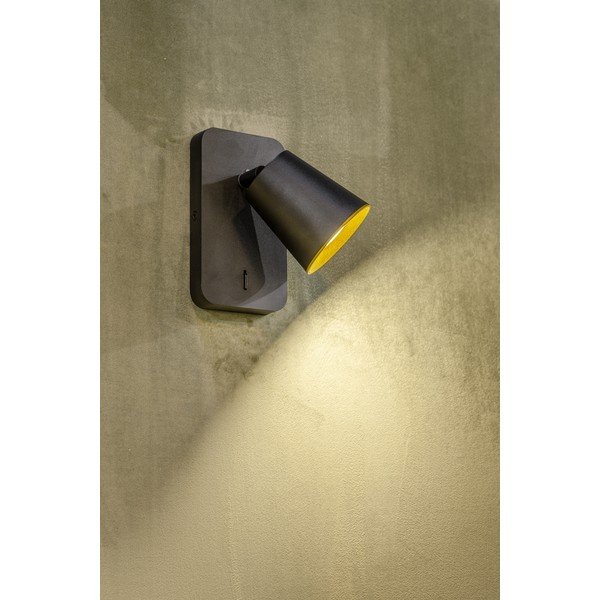Črna stenska svetilka ø 8 cm Elli – GTV-image-1