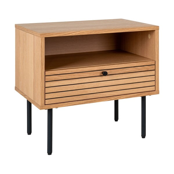 Stranska mizica z mizno ploščo v hrastovem dekorju 40x50 cm Kyoto – House Nordic-image-4