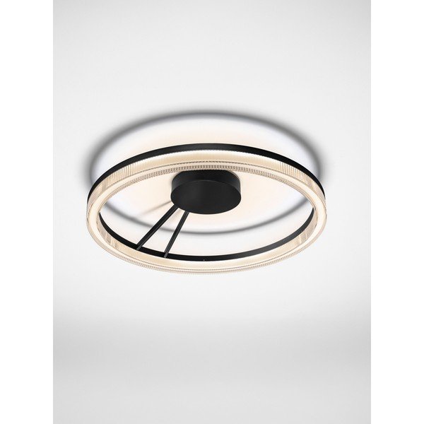 Mat črna aluminijasta LED zatemnitvena stropna svetilka s senčilom iz akrilnega stekla Lonela – Nova Luce-image-3