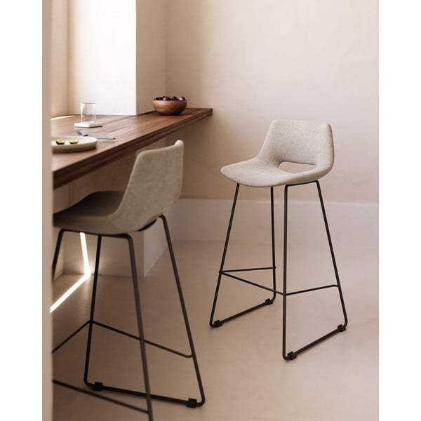 Bež barski stol (višina sedeža 76 cm) Zahara – Kave Home-image-1