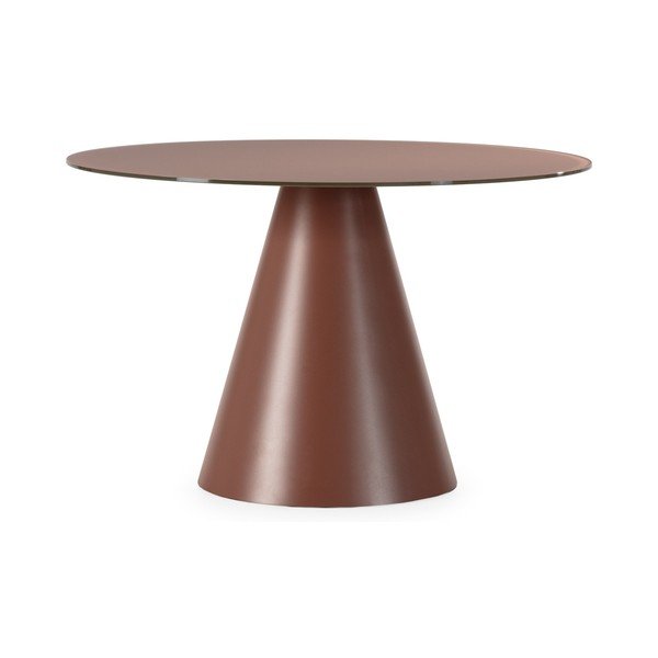 Okrogla jedilna miza s stekleno mizno ploščo ø 120 cm Vida – MOME