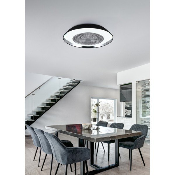Črna LED stropna svetilka Varberg – Reality-image-1