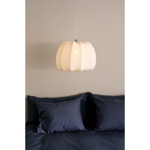Kremno bela tekstilna viseča svetilka ø 42 cm Pion – Jotex-image-1