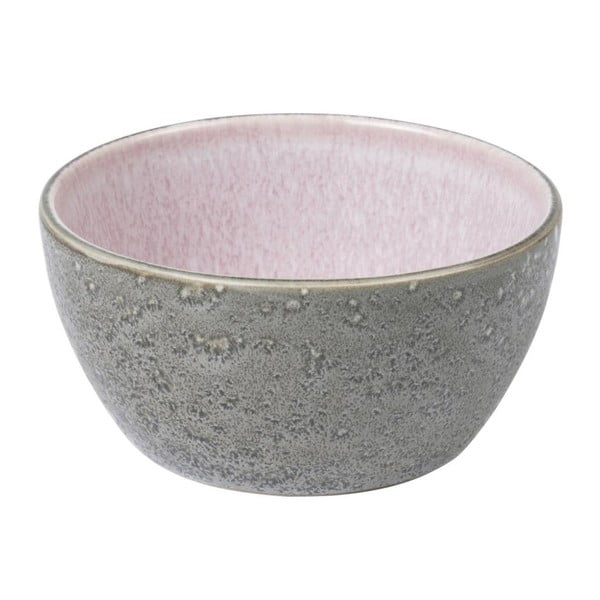 Skleda iz sive keramike z rožnato glazuro Bitz Mensa, premer 12 cm