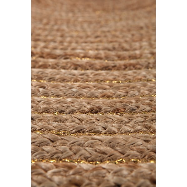 Rjava ročno izdelana preproga Nattiot Abha, ø 140 cm-image-3