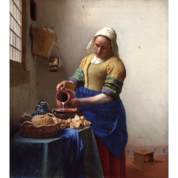 Slika reprodukcija 45x60 cm The Milkmaid, Jan Vermeer – Fedkolor