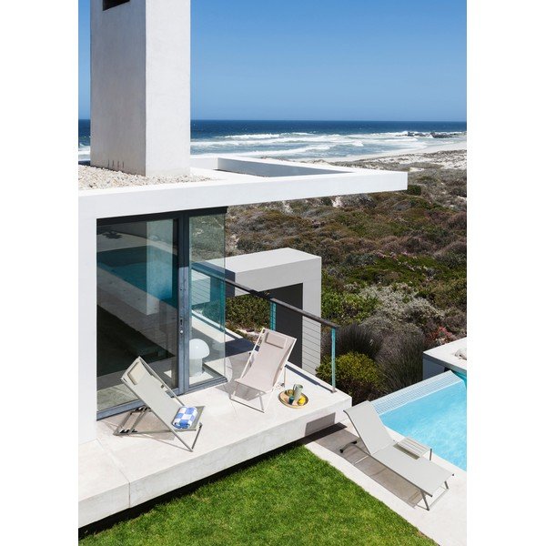 Bež kovinski vrtni ležalnik Taylor – Bizzotto-image-1