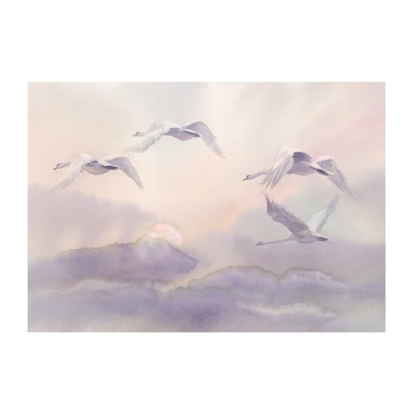 Tapeta velikega formata Artgeist Flying Swans, 200 x 140 cm